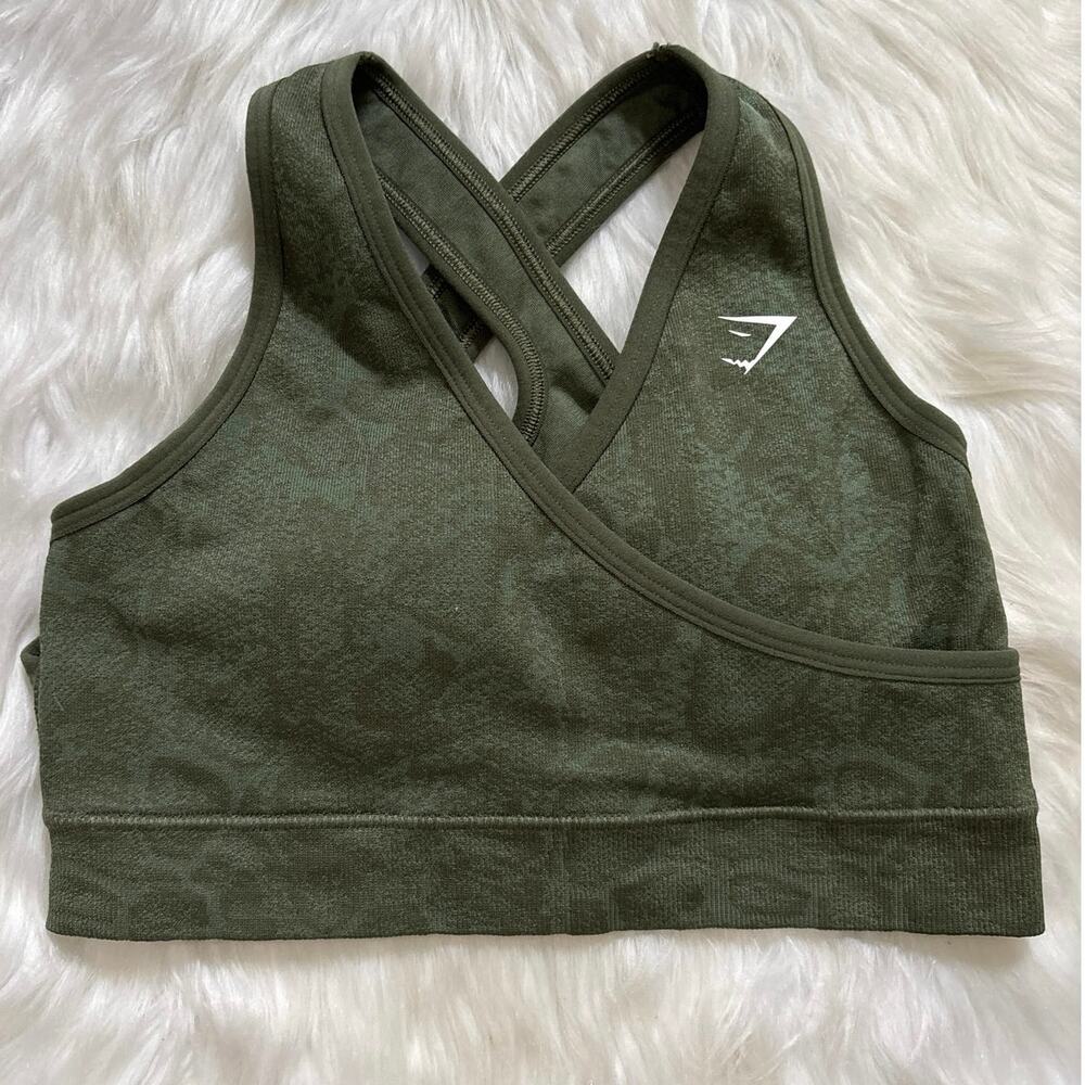 Gymshark Adapt Seamless Snakeskin Camo Print Sports Bra Small (est)